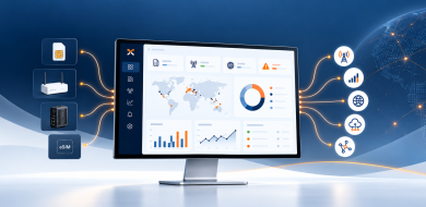 Dashboard view of Thingsdata Control for managing SIM cards, routers and gateways